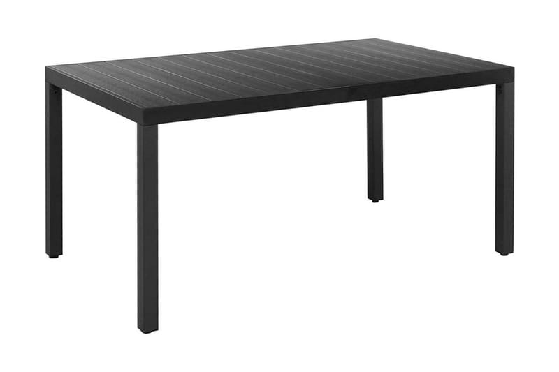 Hagebord svart 150x90x74 cm aluminium og WPC - Svart - Spisebord ute