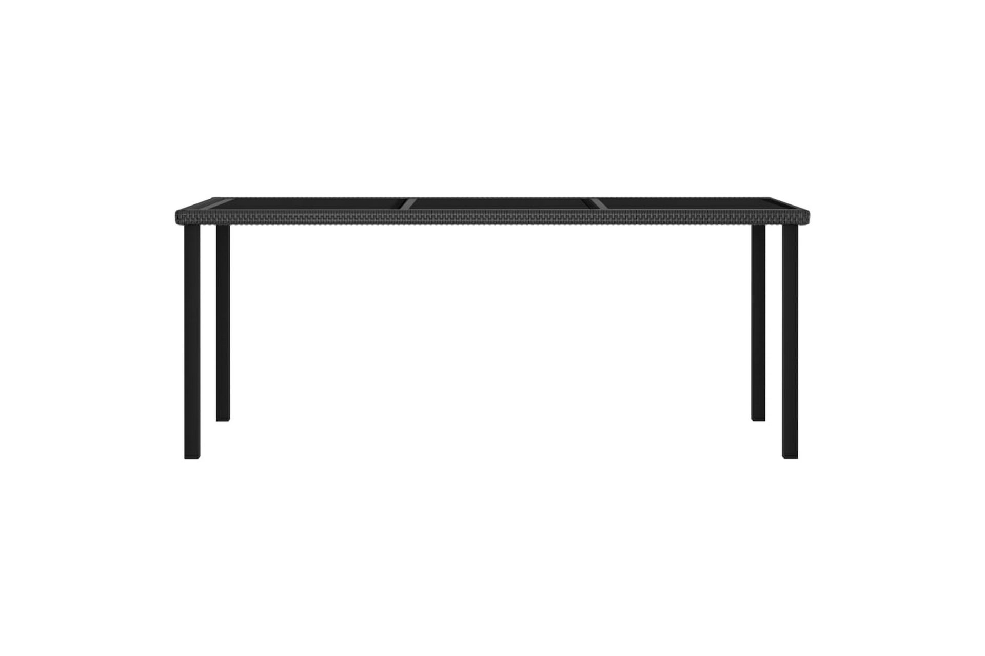 Hagebord svart 180x70x73 cm polyrotting - Svart - Hagemøbler - Hagebord - Spisebord ute