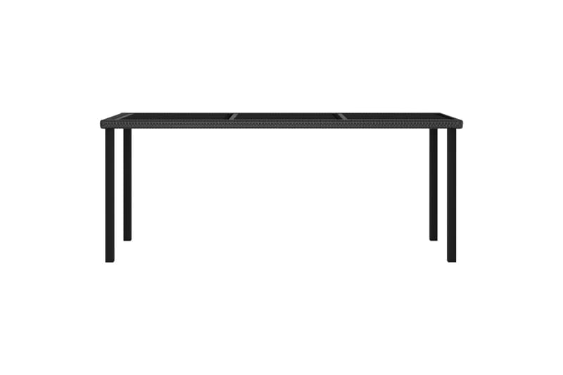 Hagebord svart 180x70x73 cm polyrotting - Svart - Hagemøbler - Hagebord - Spisebord ute