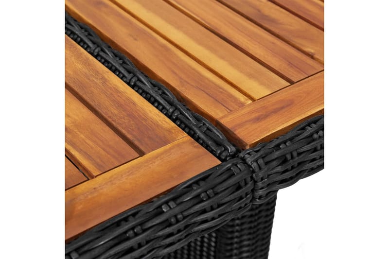 Hagebord svart 200x100x74 cm polyrotting - Svart - Spisebord ute