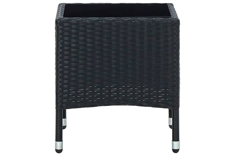 Hagebord svart 40x40x45 cm polyrotting - Svart - Spisebord ute