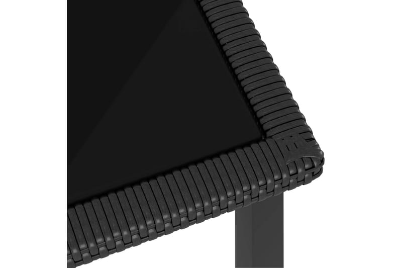 Hagebord svart 70x70x73 cm polyrotting - Svart - Hagemøbler - Hagebord - Spisebord ute