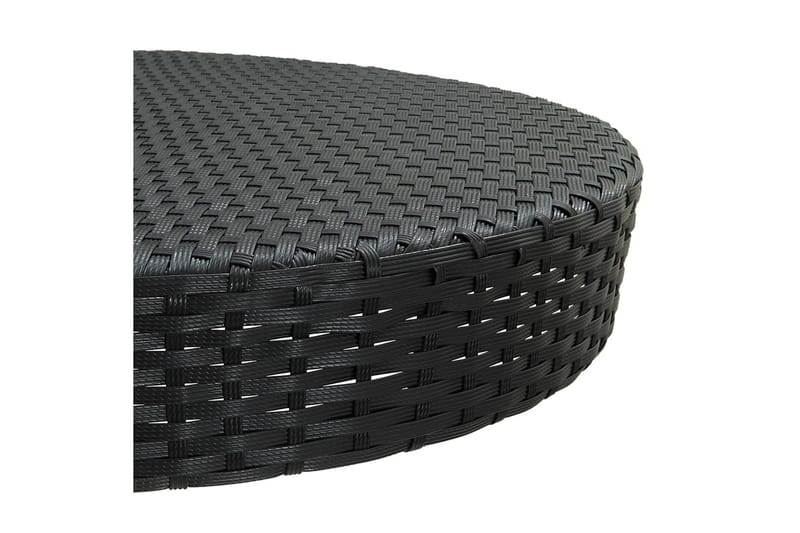 Hagebord svart 75,5x106 cm polyrotting - Svart - Hagemøbler - Hagebord - Spisebord ute