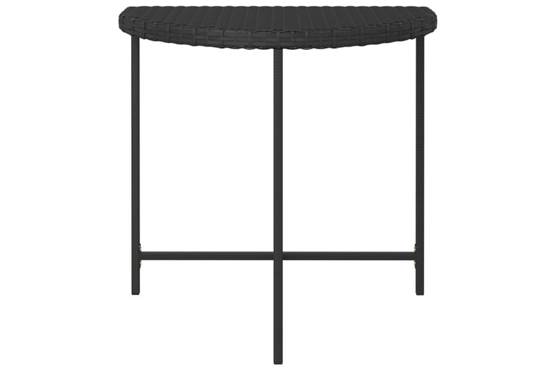 Hagebord svart 80x50x75 cm polyrotting - Svart - Spisebord ute