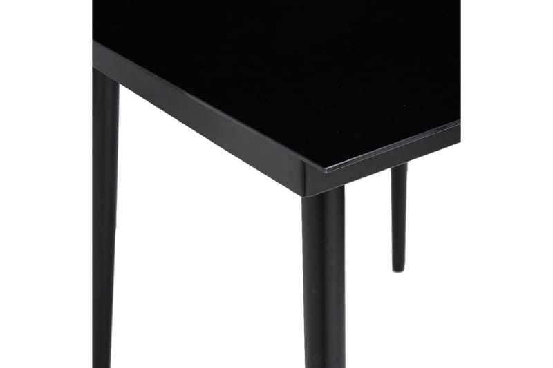 Hagebord svart 80x80x74 cm stål og glass - Svart - Hagemøbler - Hagebord - Spisebord ute