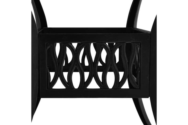 Hagebord svart 90x90x73 cm støpt aluminium - Svart - Hagemøbler - Hagebord - Spisebord ute