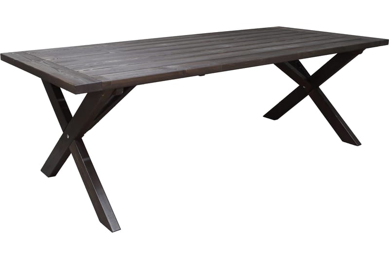 Hains Fasta Spisebord 220 cm - Brun - Hagemøbler - Hagebord - Spisebord ute