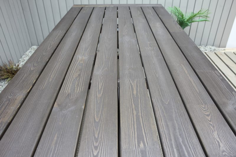 Hains Fasta Spisebord 220 cm - Brun - Hagemøbler - Hagebord - Spisebord ute