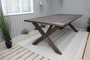Hains Fasta Spisebord 220 cm - Brun - Hagemøbler - Hagebord - Spisebord ute