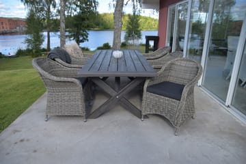 Hains Fasta Spisebord 220 cm - Shabby Chic - Hagemøbler - Hagebord - Spisebord ute