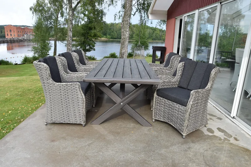 Hains Fasta Spisebord 220 cm - Shabby Chic - Hagemøbler - Hagebord - Spisebord ute