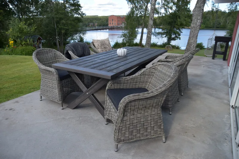 Hains Fasta Spisebord 220 cm - Shabby Chic - Hagemøbler - Hagebord - Spisebord ute