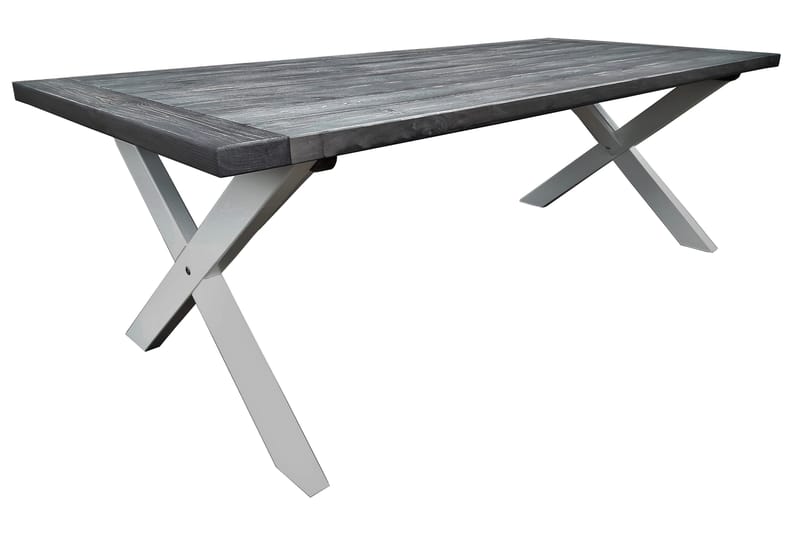 Hains Fasta Spisebord 220 cm - Svart/Grå/Hvit - Hagemøbler - Hagebord - Spisebord ute