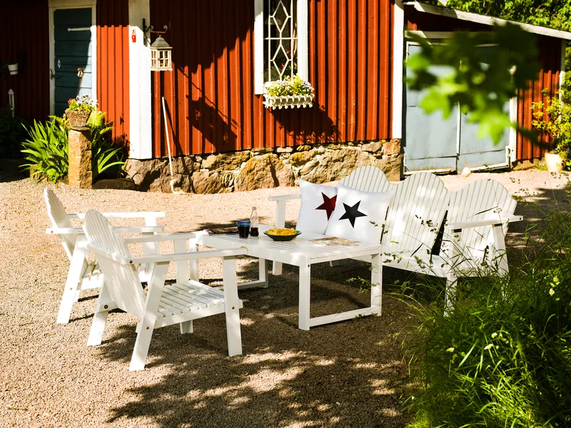 Hillerstorp Gotland Bord 60x120 cm - Hvit - Hagemøbler - Hagebord - Spisebord ute