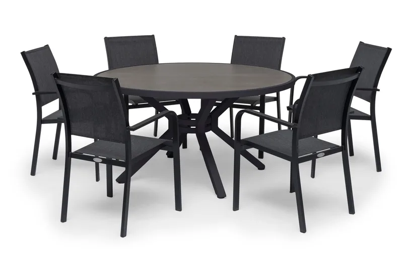 Hillerstorp Hånger Spisebord Utendørs 140 cm Rund Svart - Hillerstorp - Hagemøbler - Hagebord - Spisebord ute