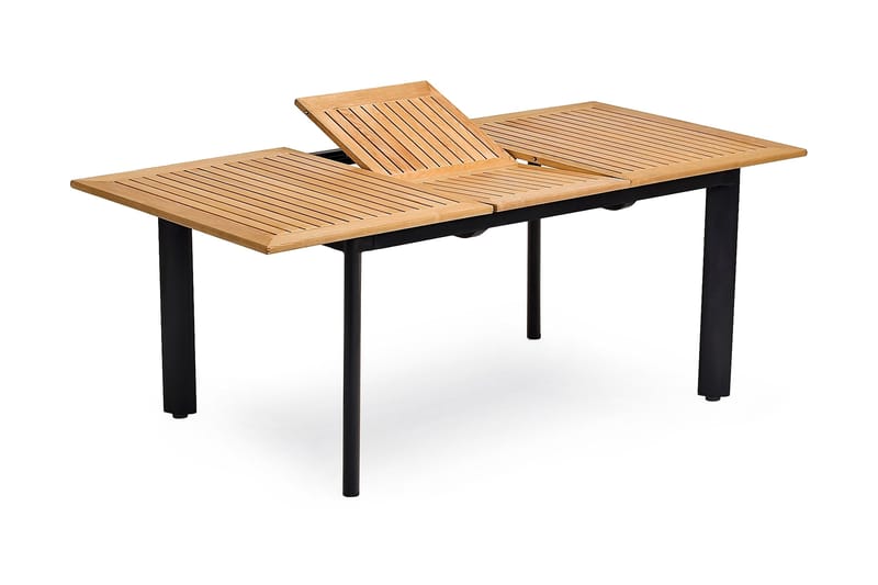 Hillerstorp Nydala utebord 150-200, Svart/Teak