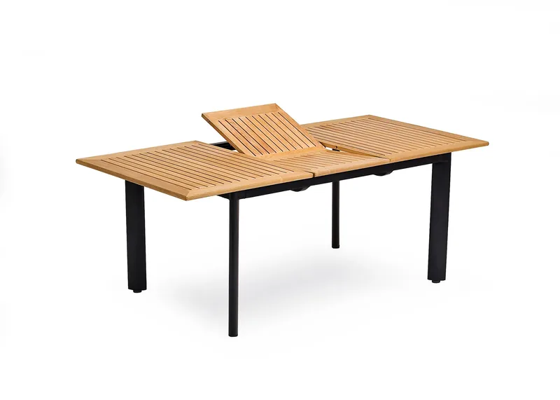 Hillerstorp Nydala utebord 150-200, Svart/Teak