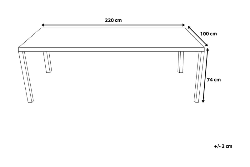 Italy Hagebord 220 cm - Hvit - Hagemøbler - Hagebord - Spisebord ute