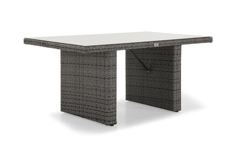 James Bord 145 cm - Glass/Grå - Hagemøbler - Hagebord - Spisebord ute