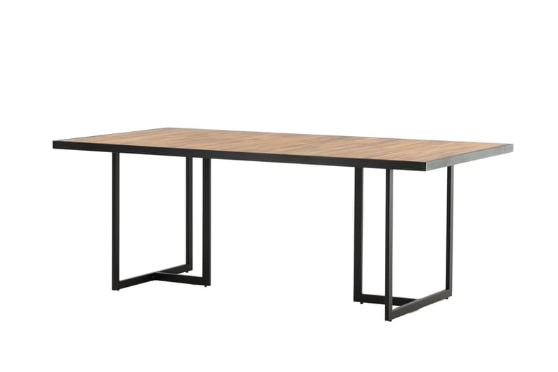 Khung Spisebord 200 cm - Svart/Brun - Hagemøbler - Hagebord - Spisebord ute