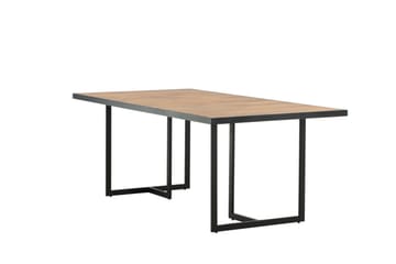 Khung Spisebord 200 cm - Svart/Brun - Hagemøbler - Hagebord - Spisebord ute