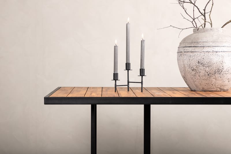 Khung Spisebord 200 cm - Svart/Brun - Hagemøbler - Hagebord - Spisebord ute