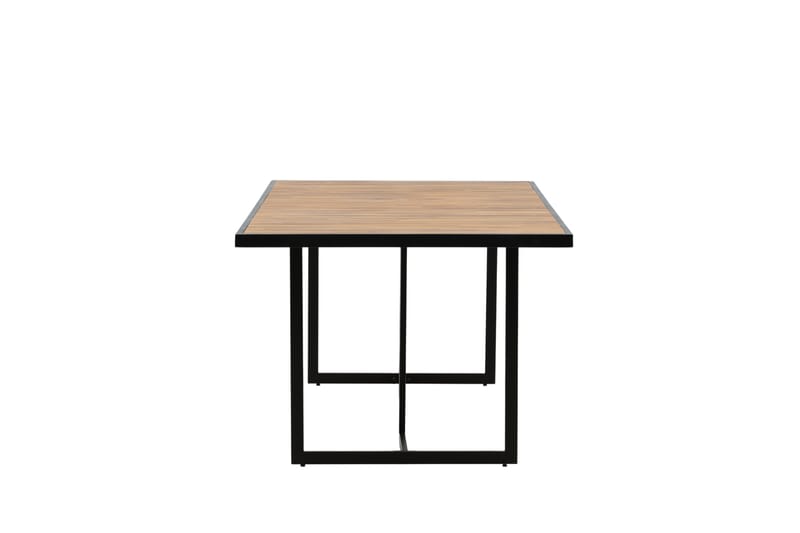 Khung Spisebord 200 cm - Svart/Brun - Hagemøbler - Hagebord - Spisebord ute