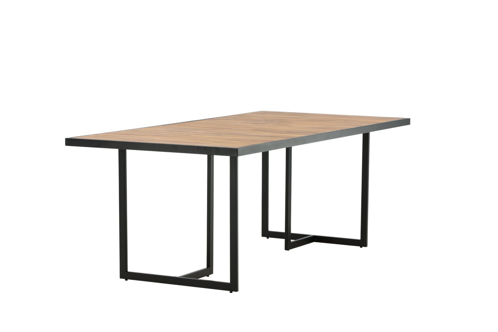 Khung Spisebord 200 cm - Svart/Brun - Hagemøbler - Hagebord - Spisebord ute