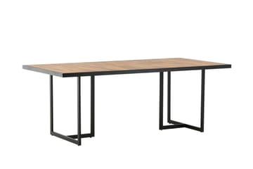 Khung Spisebord 200 cm - Svart/Brun - Hagemøbler - Hagebord - Spisebord ute