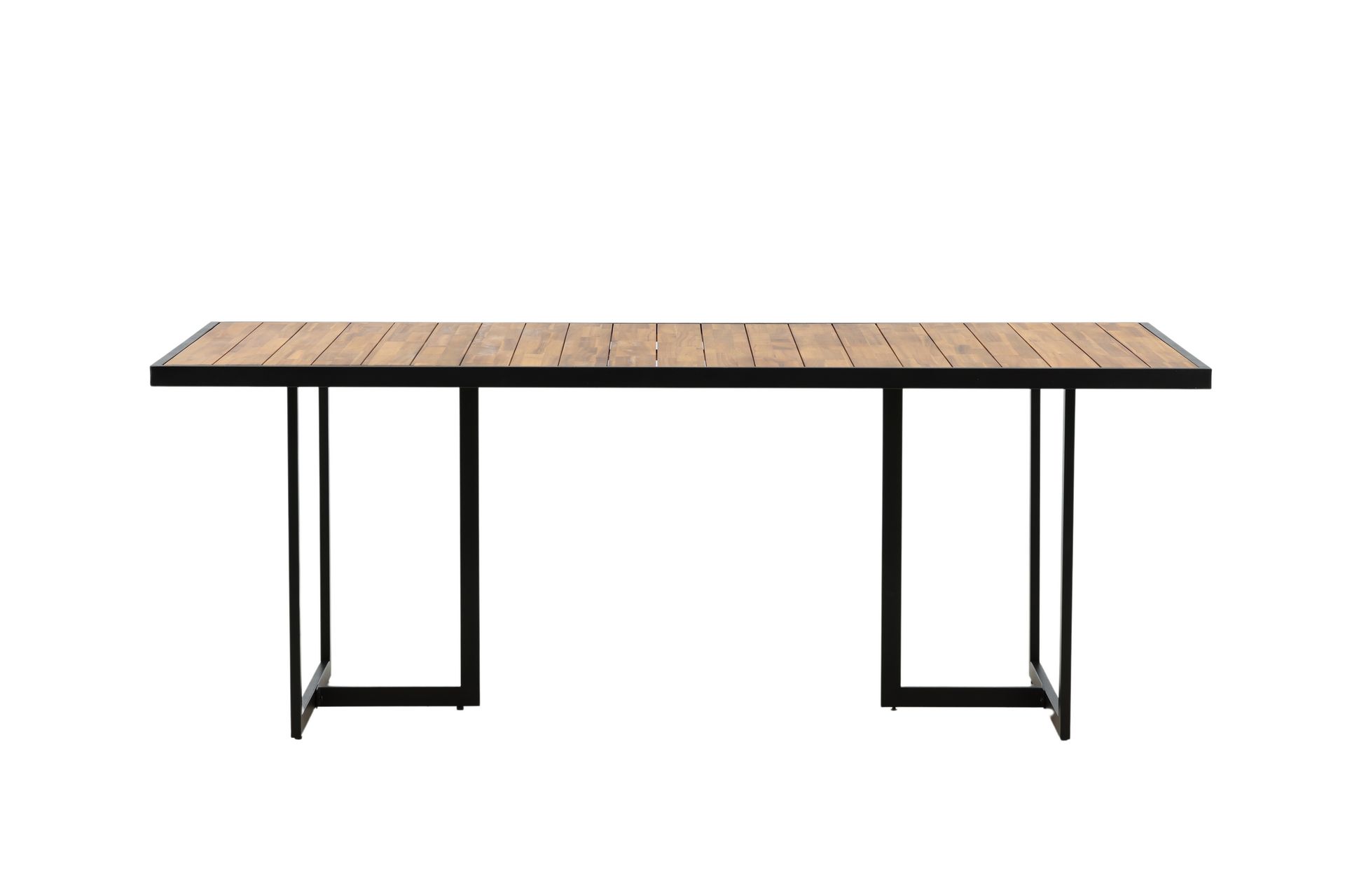 Khung Spisebord 200 cm - Svart/Brun - Hagemøbler - Hagebord - Spisebord ute