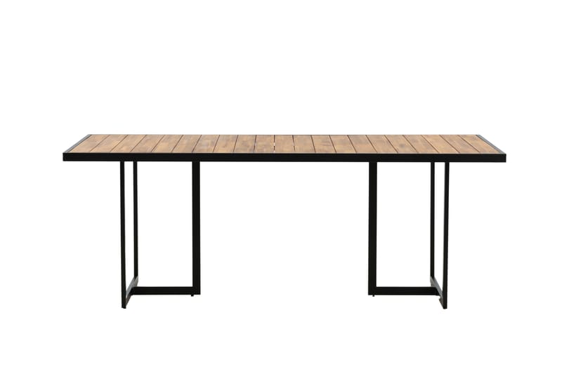 Khung Spisebord 200 cm - Svart/Brun - Hagemøbler - Hagebord - Spisebord ute