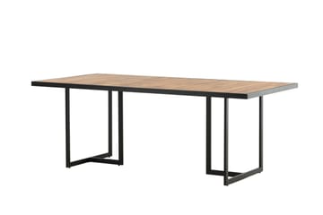Khung Spisebord 200 cm - Svart/Brun - Hagemøbler - Hagebord - Spisebord ute