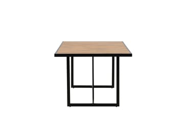 Khung Spisebord 200 cm - Svart/Brun - Hagemøbler - Hagebord - Spisebord ute