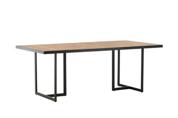 Khung Spisebord 200 cm - Svart/Brun - Hagemøbler - Hagebord - Spisebord ute