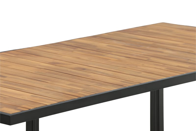 Khung Spisebord 200 cm - Svart/Brun - Hagemøbler - Hagebord - Spisebord ute