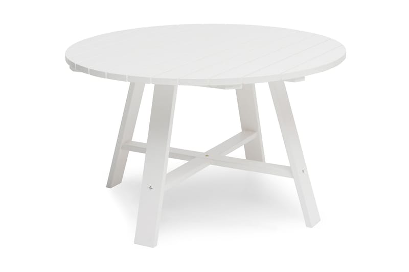 Läckö Bord Ø120 cm - Hvit - Spisebord ute
