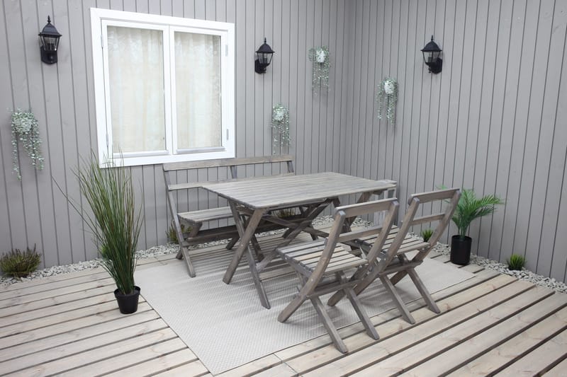 Larios Spisebord 126 cm - Grå - Hagemøbler - Hagebord - Spisebord ute