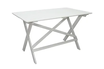 Larios Spisebord 126 cm - Hvit - Hagemøbler - Hagebord - Spisebord ute