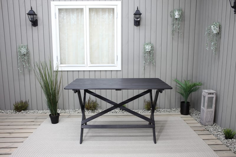 Larios Spisebord 126 cm - Svart - Hagemøbler - Hagebord - Spisebord ute