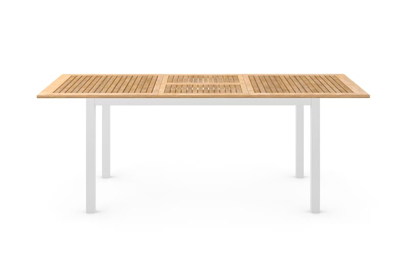 Las Vegas Forlengningsbart Spisebord 152-210x90 cm, Hvit/Teak