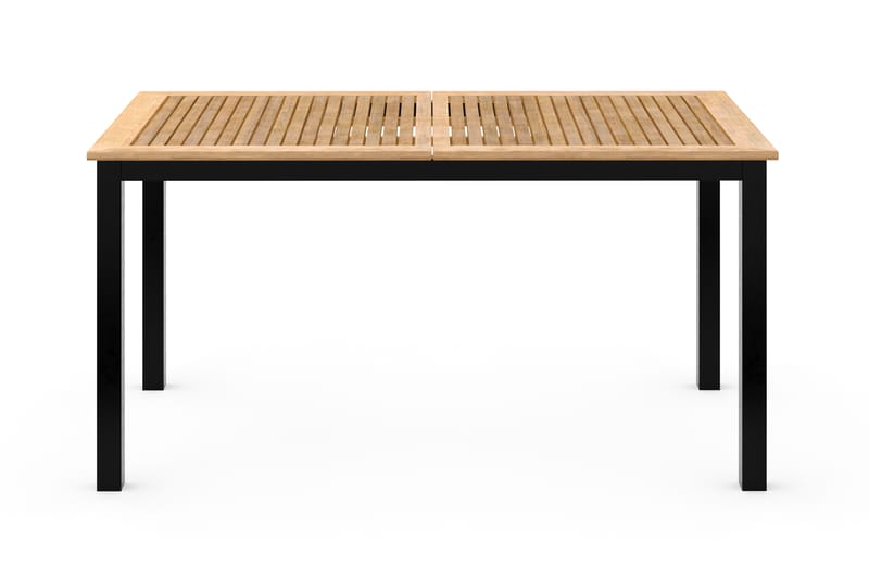 Las Vegas Forlengningsbart Spisebord 152-210x90 cm - Svart/Teak - Hagemøbler - Hagebord - Spisebord ute