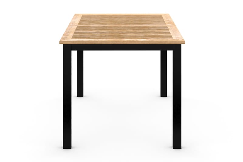 Las Vegas Forlengningsbart Spisebord 152-210x90 cm - Svart/Teak - Hagemøbler - Hagebord - Spisebord ute