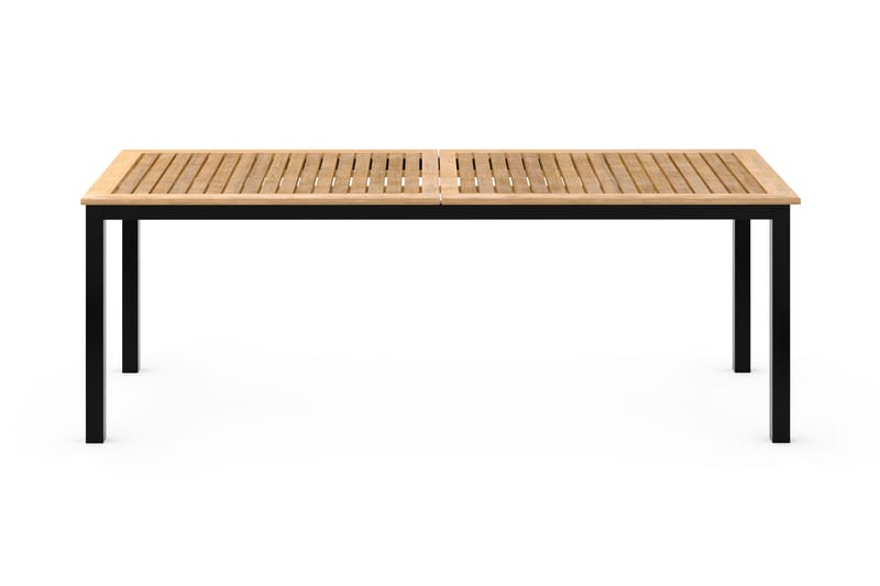 Las Vegas Uttrekkbart Spisebord 220/280x100 cm, Svart/Teak