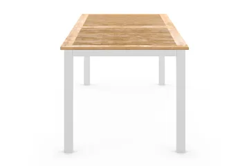 Las Vegas Uttrekkbart Spisebord Utendørs 220/280x100 cm - Hvit/Teak - Hagemøbler - Hagebord - Spisebord ute