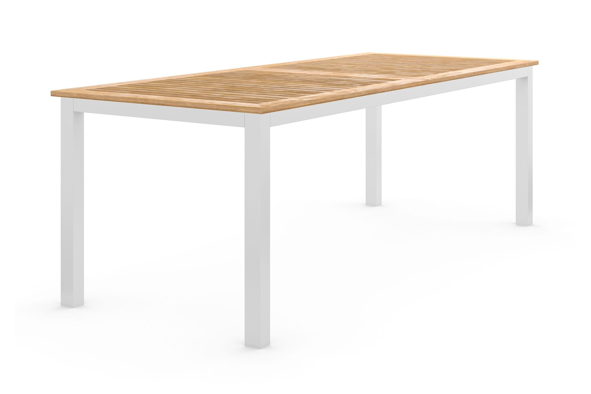 Las Vegas Uttrekkbart Spisebord Utendørs 220/280x100 cm - Hvit/Teak