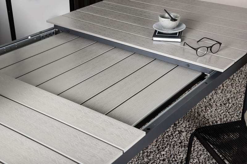Levels Forlengningsbart Spisebord 160-240 cm Grå/Svart - Venture Home - Hagemøbler - Hagebord - Spisebord ute