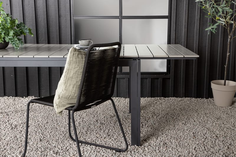 Levels Forlengningsbart Spisebord 160-240 cm Grå/Svart - Venture Home - Hagemøbler - Hagebord - Spisebord ute