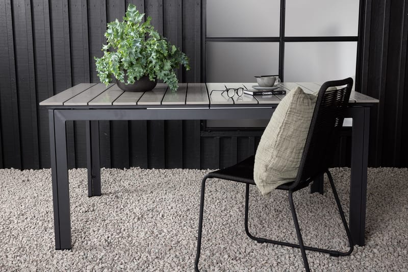 Levels Forlengningsbart Spisebord 160-240 cm Grå/Svart - Venture Home - Hagemøbler - Hagebord - Spisebord ute