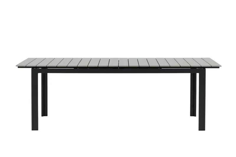 Levels Forlengningsbart Spisebord 224-324 cm, Grå/Svart