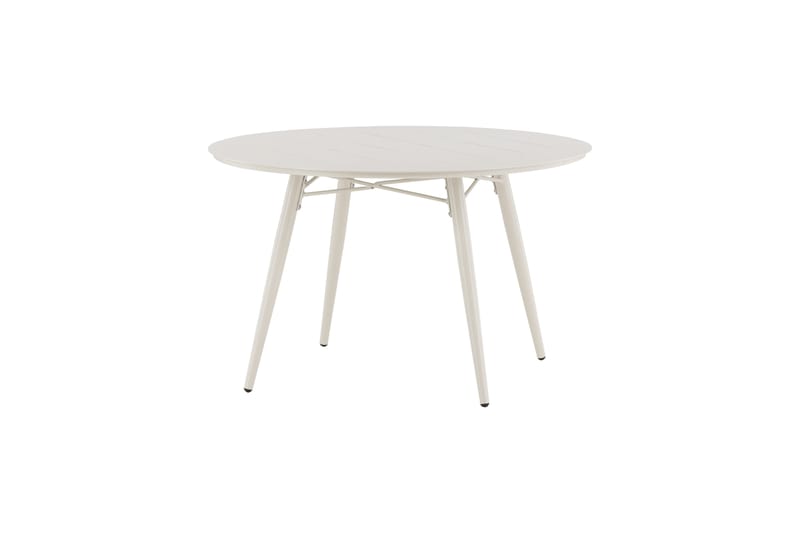 Lina Spisebord 120 cm Rundt - Beige - Hagemøbler - Hagebord - Spisebord ute